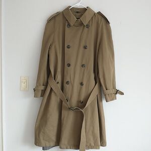 Joseph Abboud Trench Coat Mens 42R Green Double Breasted Belted Lined